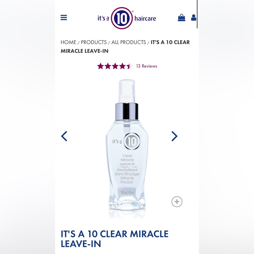 It’s a 10 Haircare Clear Miracle Leave-In